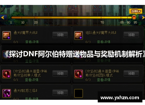 《探讨DNF阿尔伯特赠送物品与奖励机制解析》